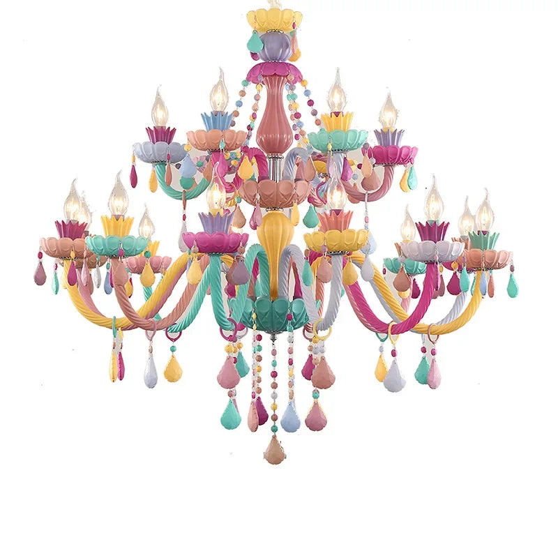 Designer Colorful Crystal Chandelier Lights