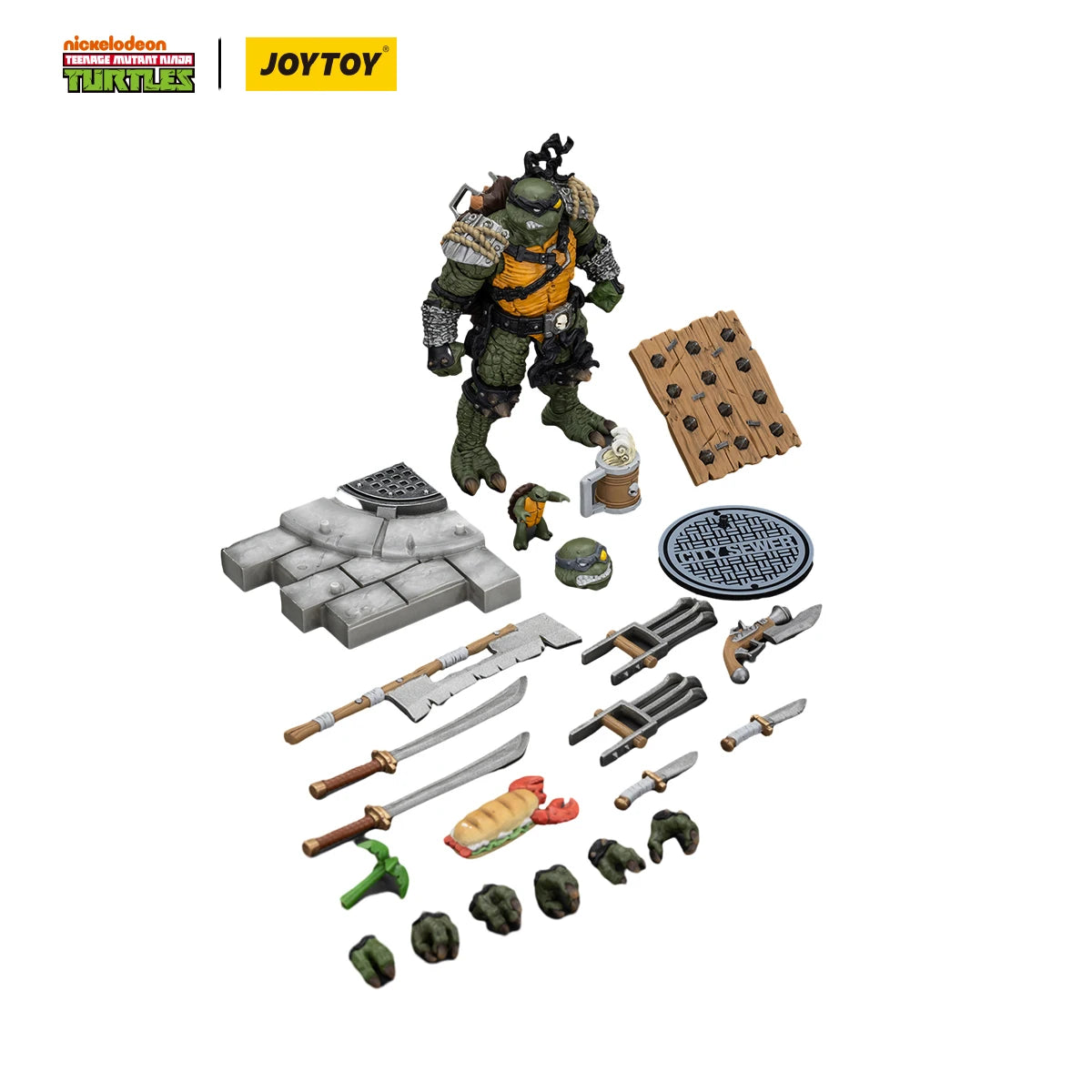 JOYTOY TMNT 1/18 Action Figures Anime 10.6cm TMNT-Krang TMNT-Slash TMNT-Tokka