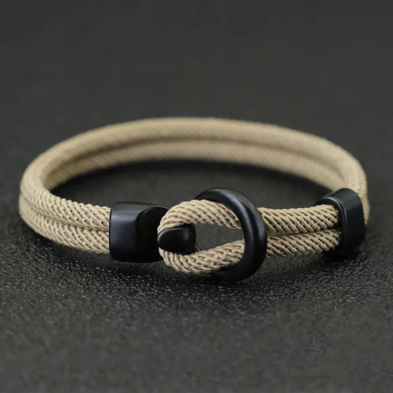 Rope Bracelet Men Double Layer