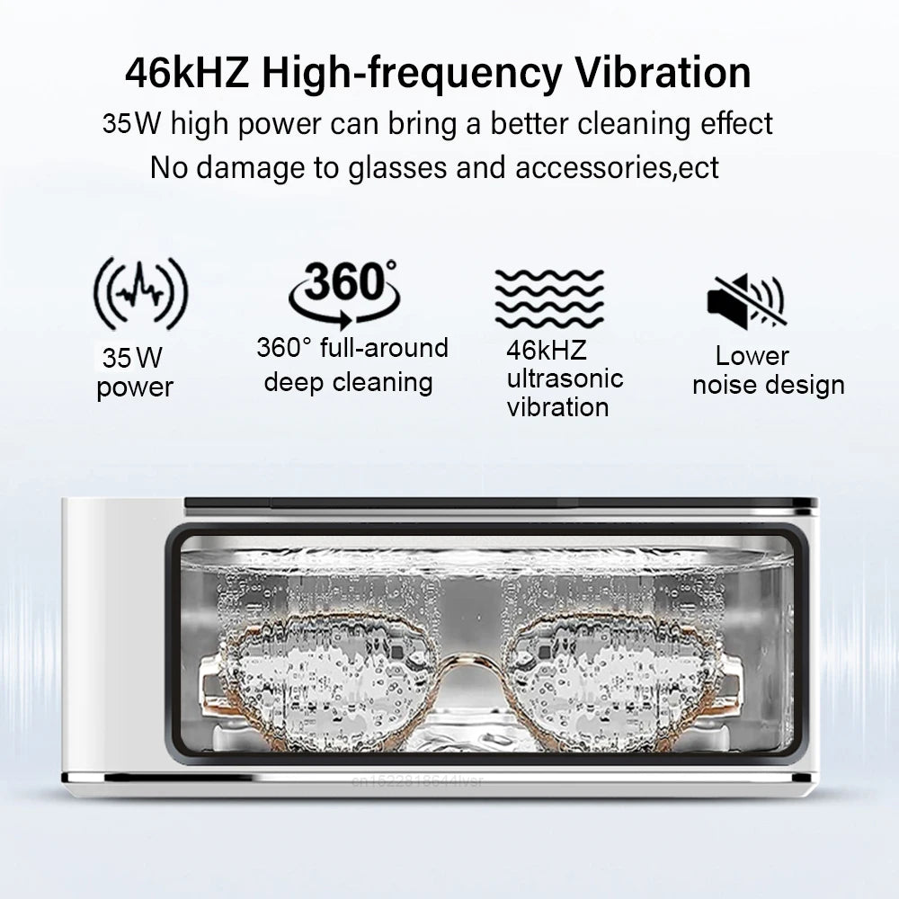 Ultrasonic Cleaner 35W Glasses jewelry Cleaner 500ML