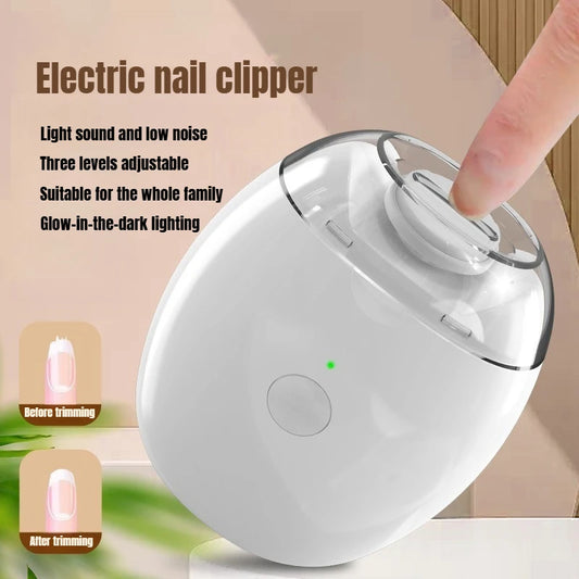 2 IN 1 Electric Nail Clipper Cutter with LED Light