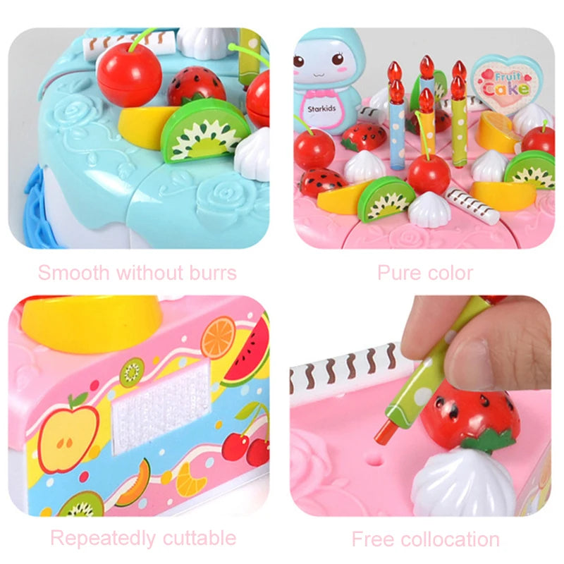 Kitchen Toys Plastic Cutting Food