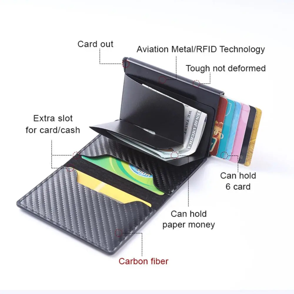 Minimalist RFID Blocking Men's Card Holder Wallet