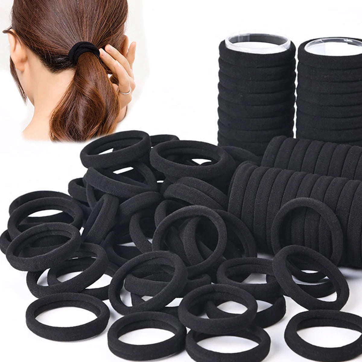 50/100pcs High Elastic Hair Bands