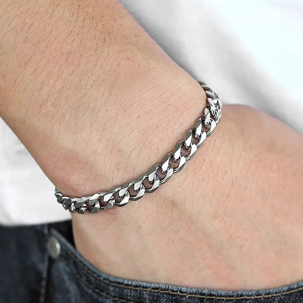Chain Men Bracelet Classic Stainless Steel 3/5/7/9mm
