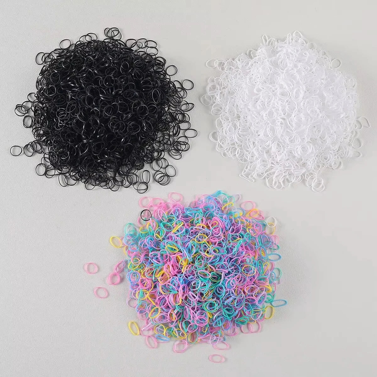 1500PCS Rubber Band Hair Ties