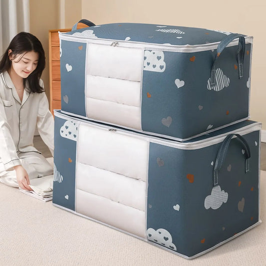 Large Capacity Clothes Storage Organizer With Reinforced Handle