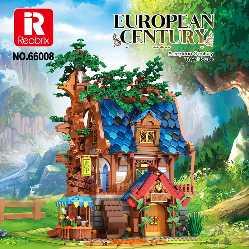 Reobrix European Tree House Building Kit 2566pcs
