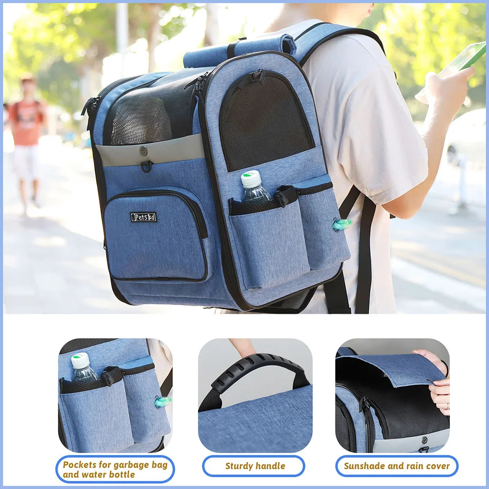 Pet Carrier Backpack Sturdy Frame