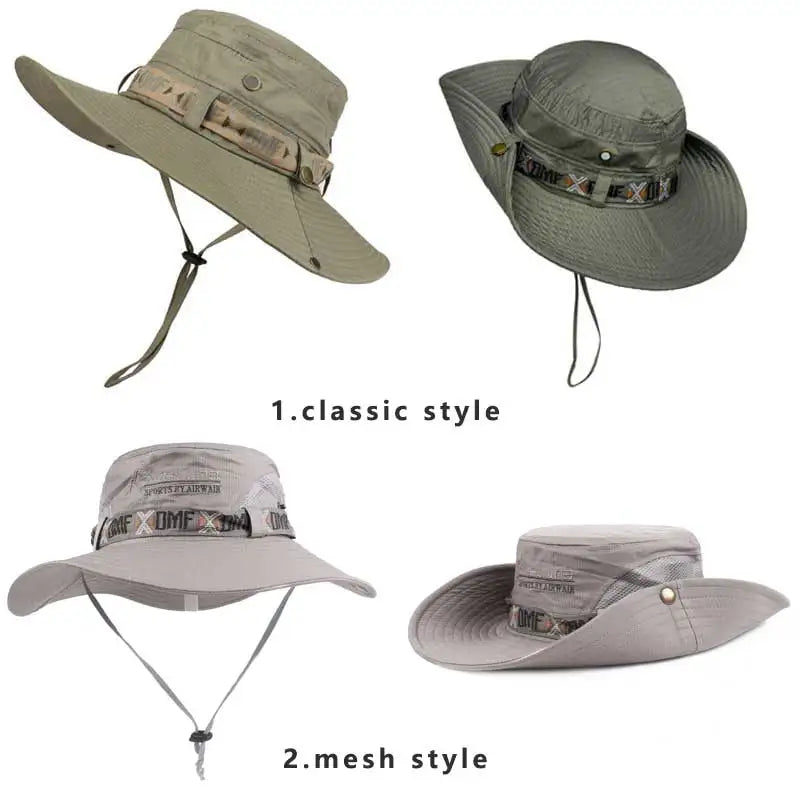 Summer Bucket Hat Outdoor UV Protection Wide Brim