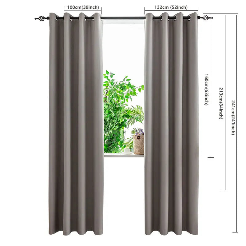 Blackout Curtains With Black TPU Interlining