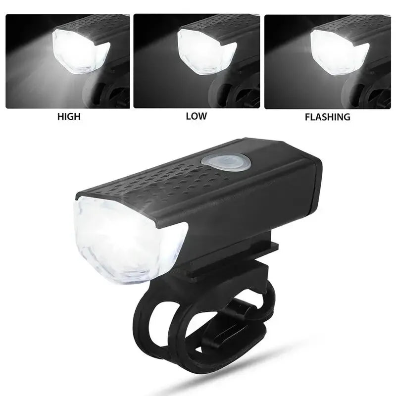 MTB Bike Front Lights USB LED Rechargeable Waterproof