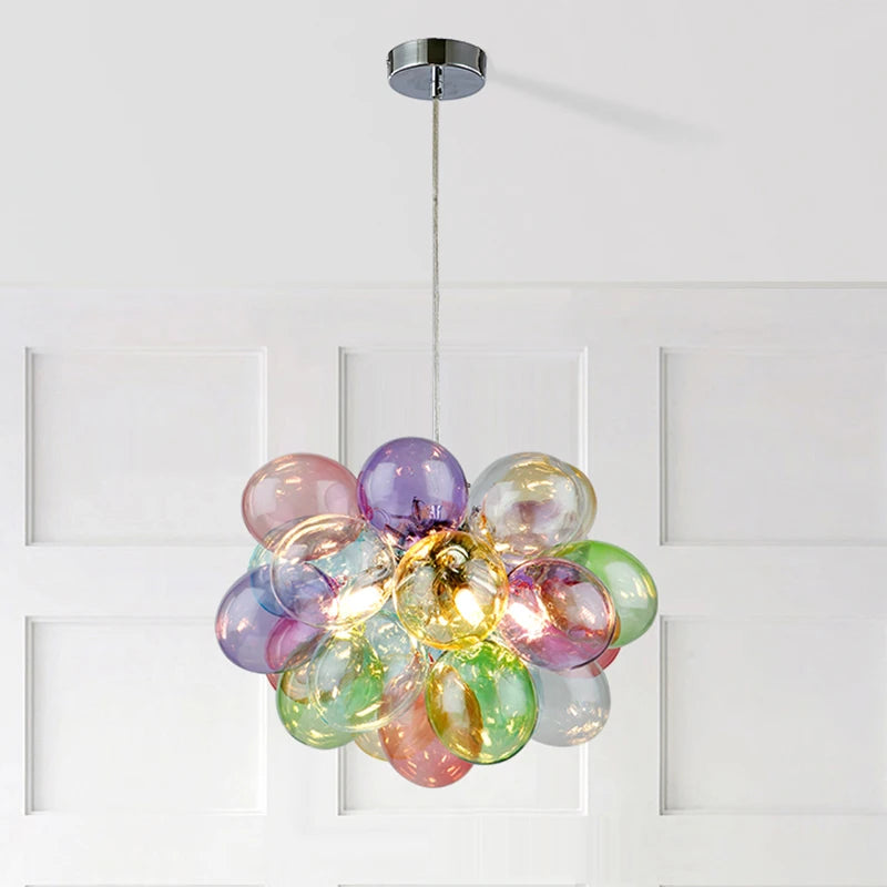 Post-modern Colorful Glass Ball Chandeliers