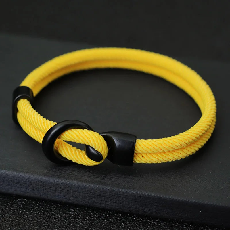 Rope Bracelet Men Double Layer