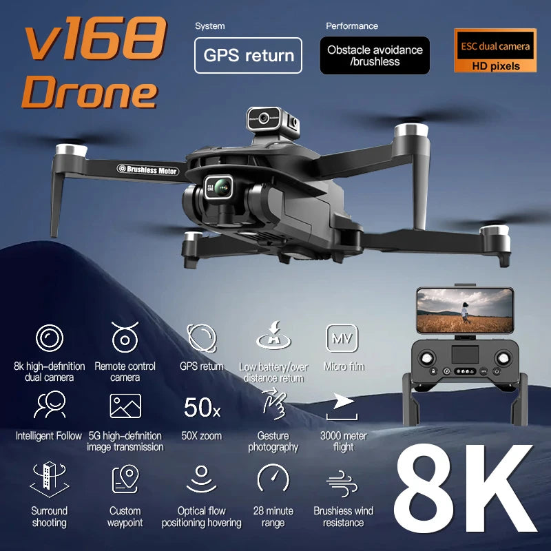 Xiaomi V168 Drone 8K 5G GPS Professional