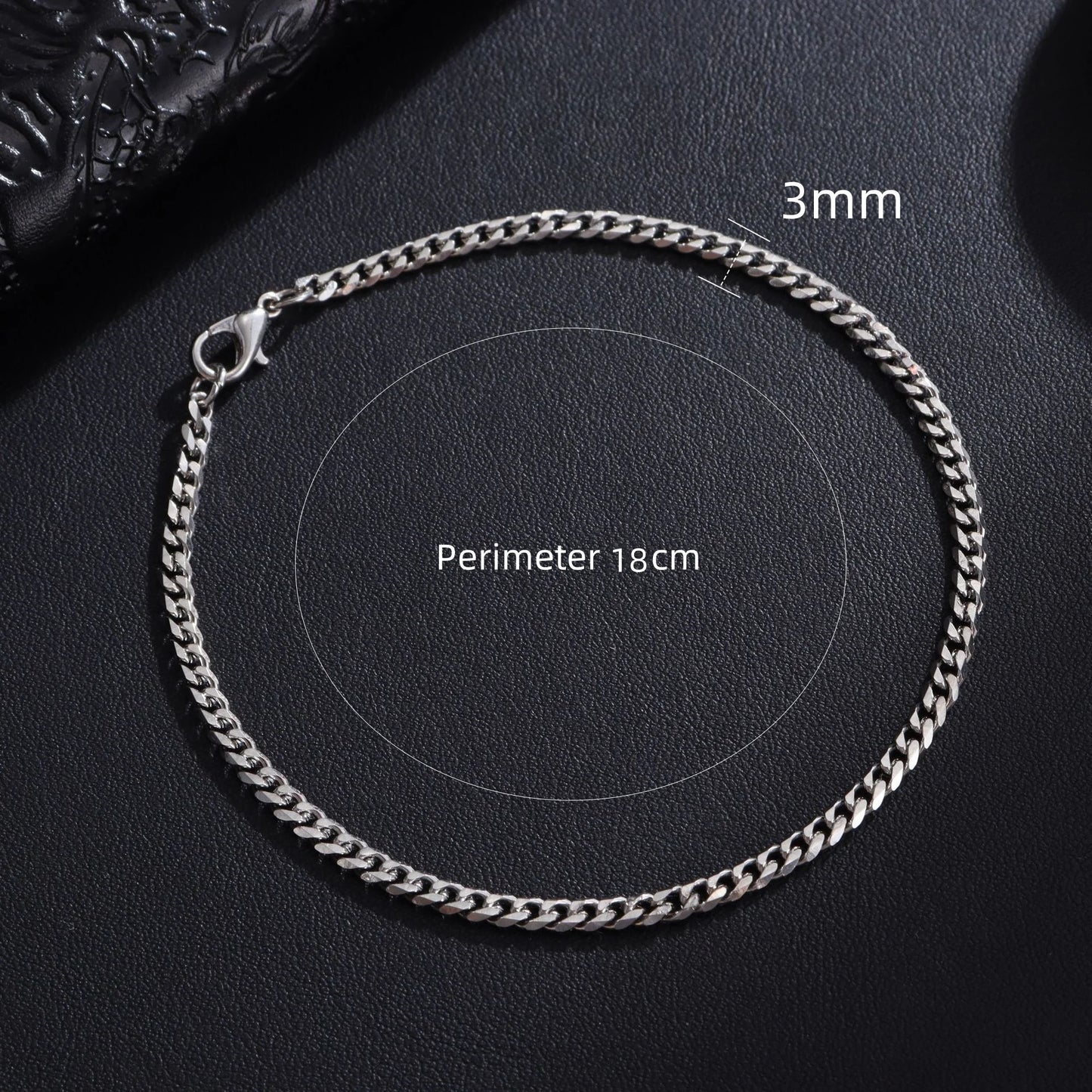 Chain Men Bracelet Classic Stainless Steel 3/5/7/9mm