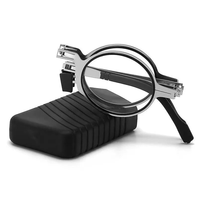 Retro Folding Reading Glasses Anti-blue Light with Free Case