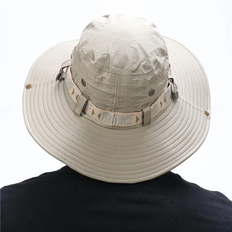 Summer Bucket Hat Outdoor UV Protection Wide Brim