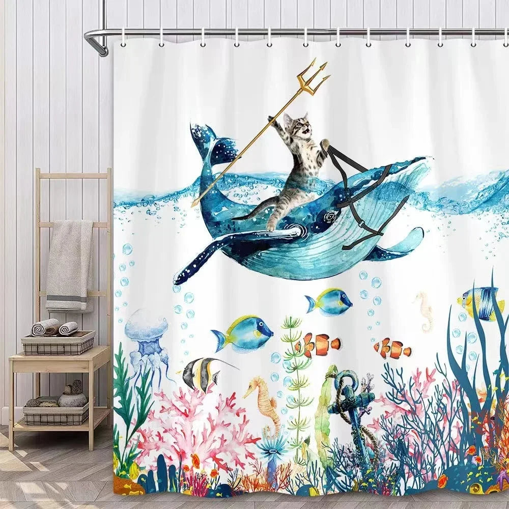 Funny Cat Shower Curtain