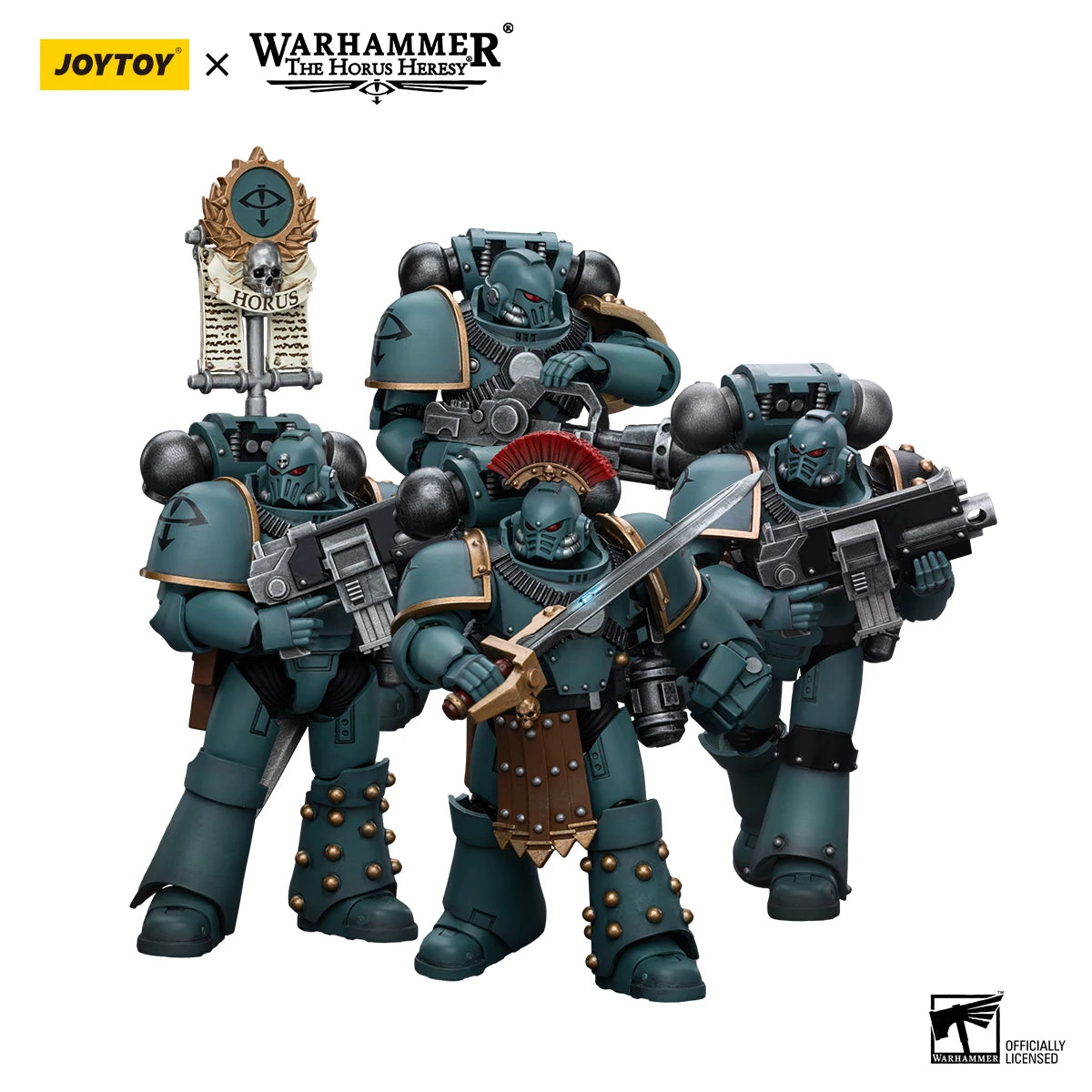 JOYTOY Warhammer 40k 1/18 Action Figures Anime 12cm Sons of Horus MKIV Tactical Squad Collection Model Toys