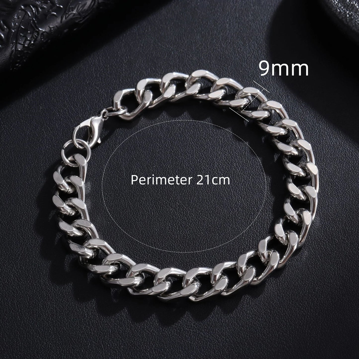 Chain Men Bracelet Classic Stainless Steel 3/5/7/9mm