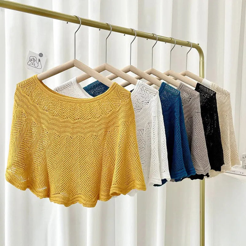 Autumn Pullover Knitted Cotton Shawls Korean