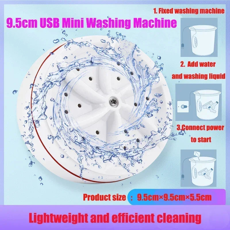 Ultrasonic Portable Folding Washing Machine