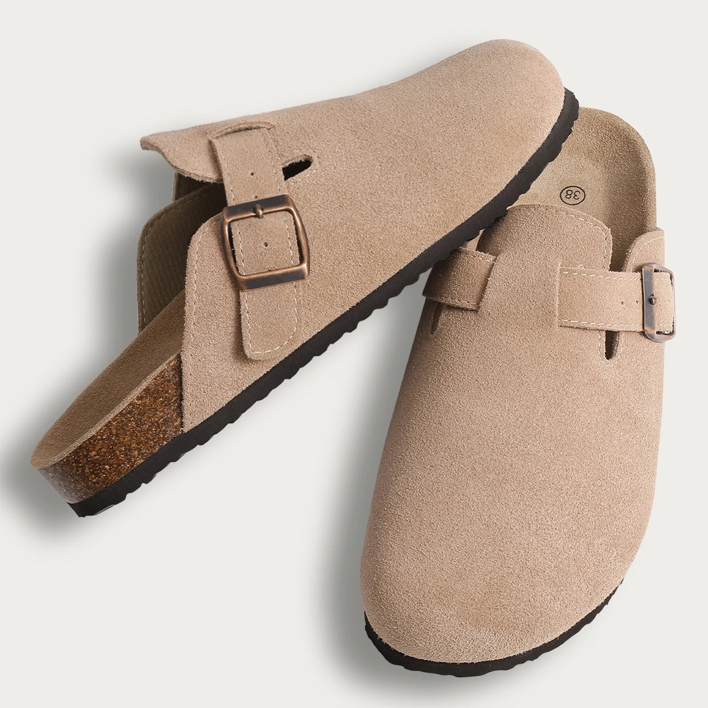 Classic Cork Clogs Suede Sandals With Arch Support