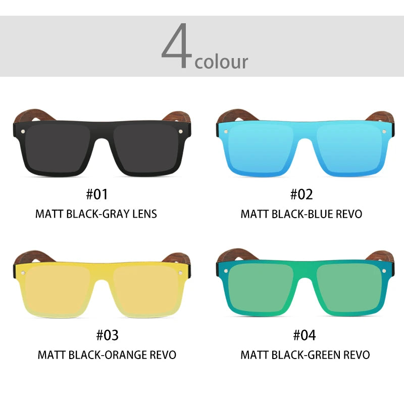 Oi Wood Sunglasses For Men Women Polarized Sunglasses For Men Square Anti Glare Driver Mirror Sun Glasses Women UV400