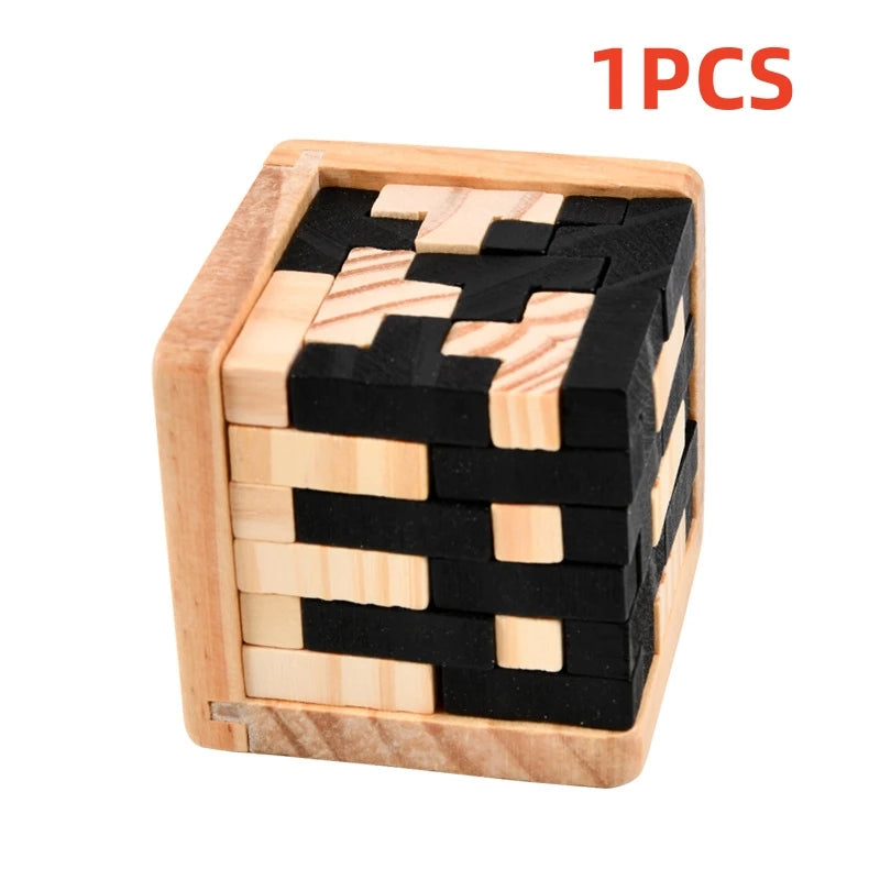 3D Wooden Cube Puzzle