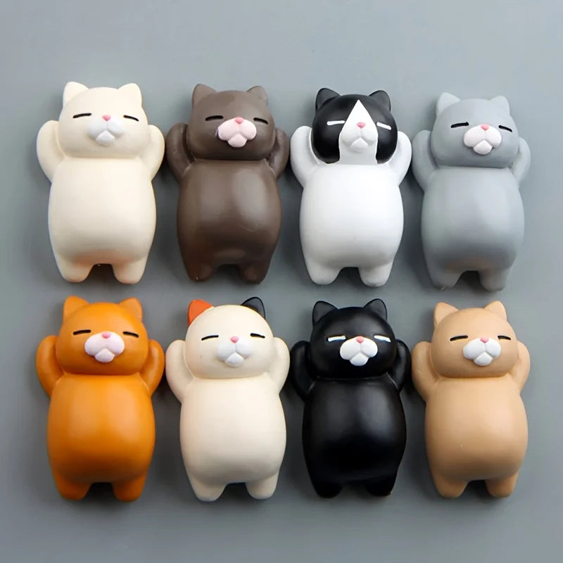 Cat refrigerator magnets 6/8Pcs