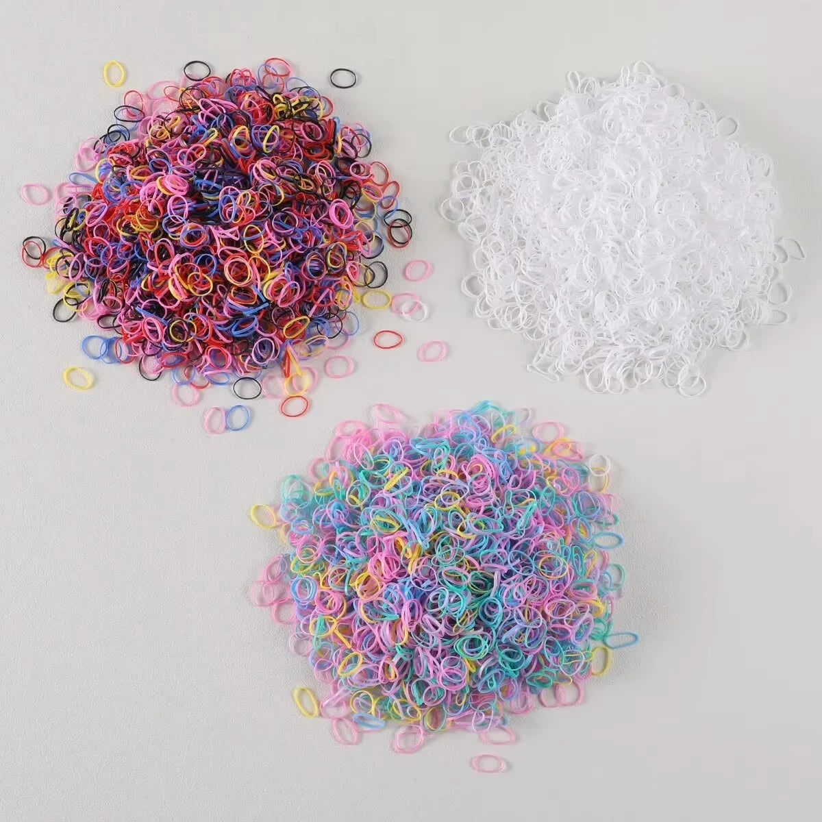 1500PCS Rubber Band Hair Ties