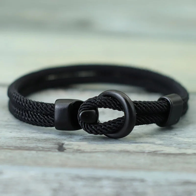 Rope Bracelet Men Double Layer