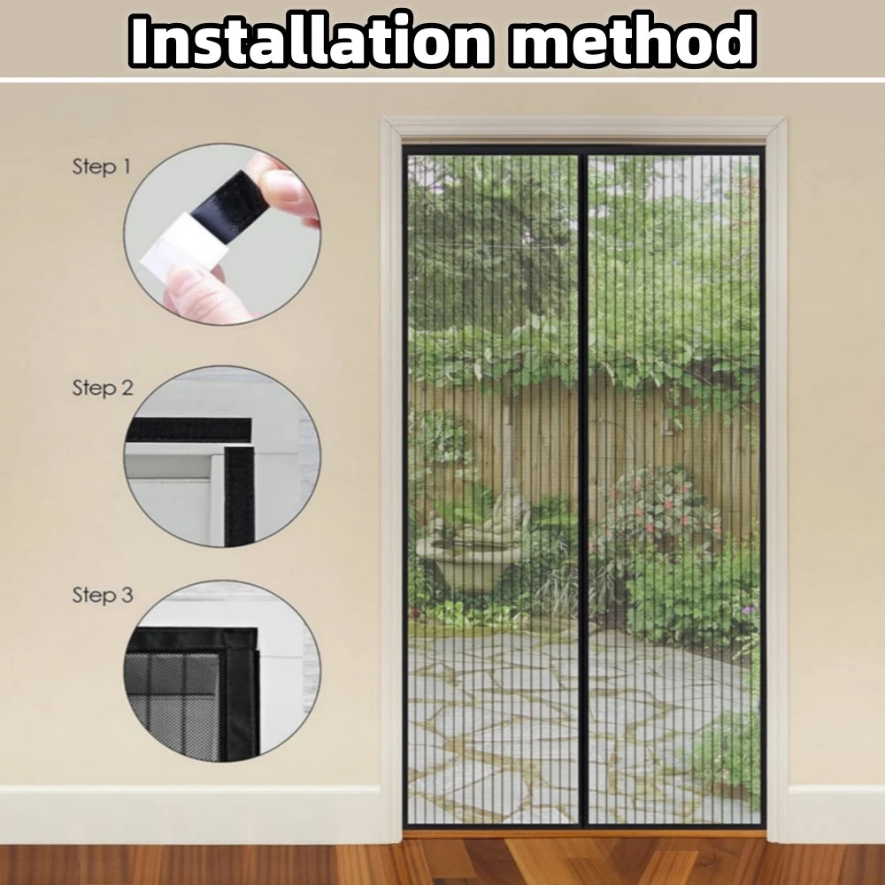 Magnetic Screen Door Curtain Anti Mosquito Automatic Closing