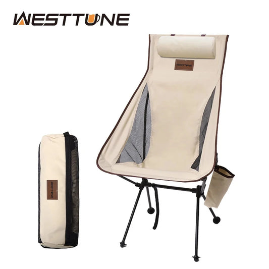 Aluminum Alloy Portable Lightweight Camping Chair with Headrest