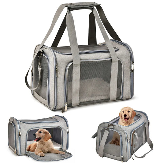 Pet Carrier Travel Bag with Fleece Pad