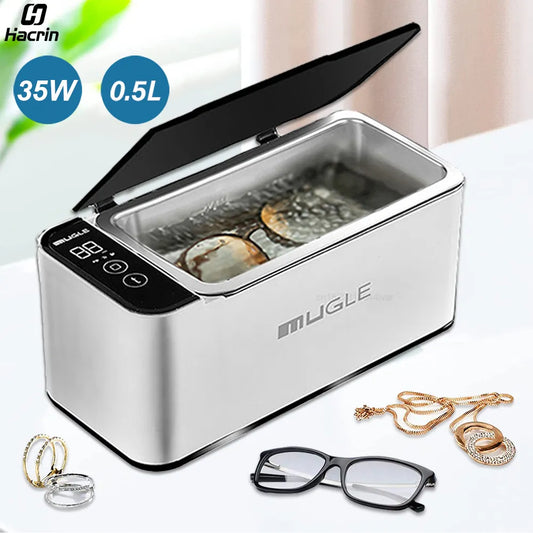 Ultrasonic Cleaner 35W Glasses jewelry Cleaner 500ML