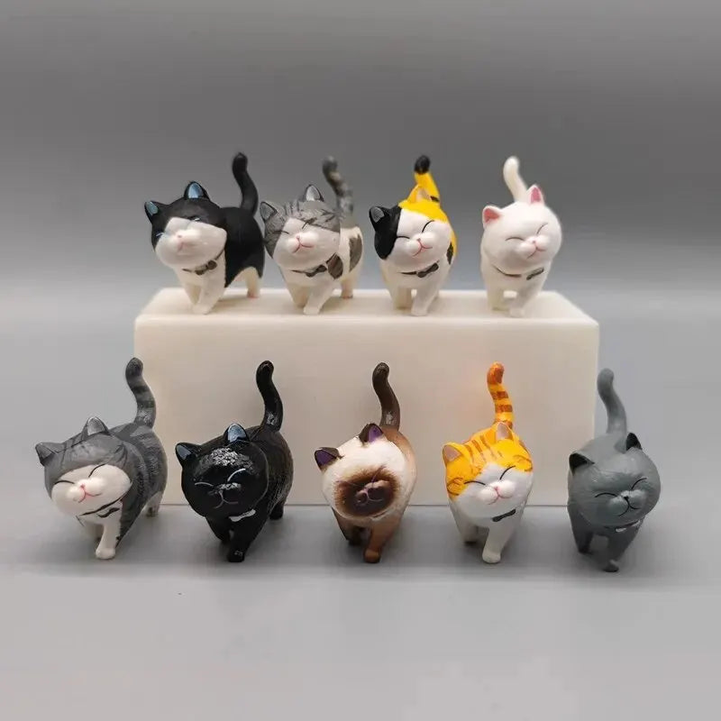 Cute Cat Ornaments Set 9pcs