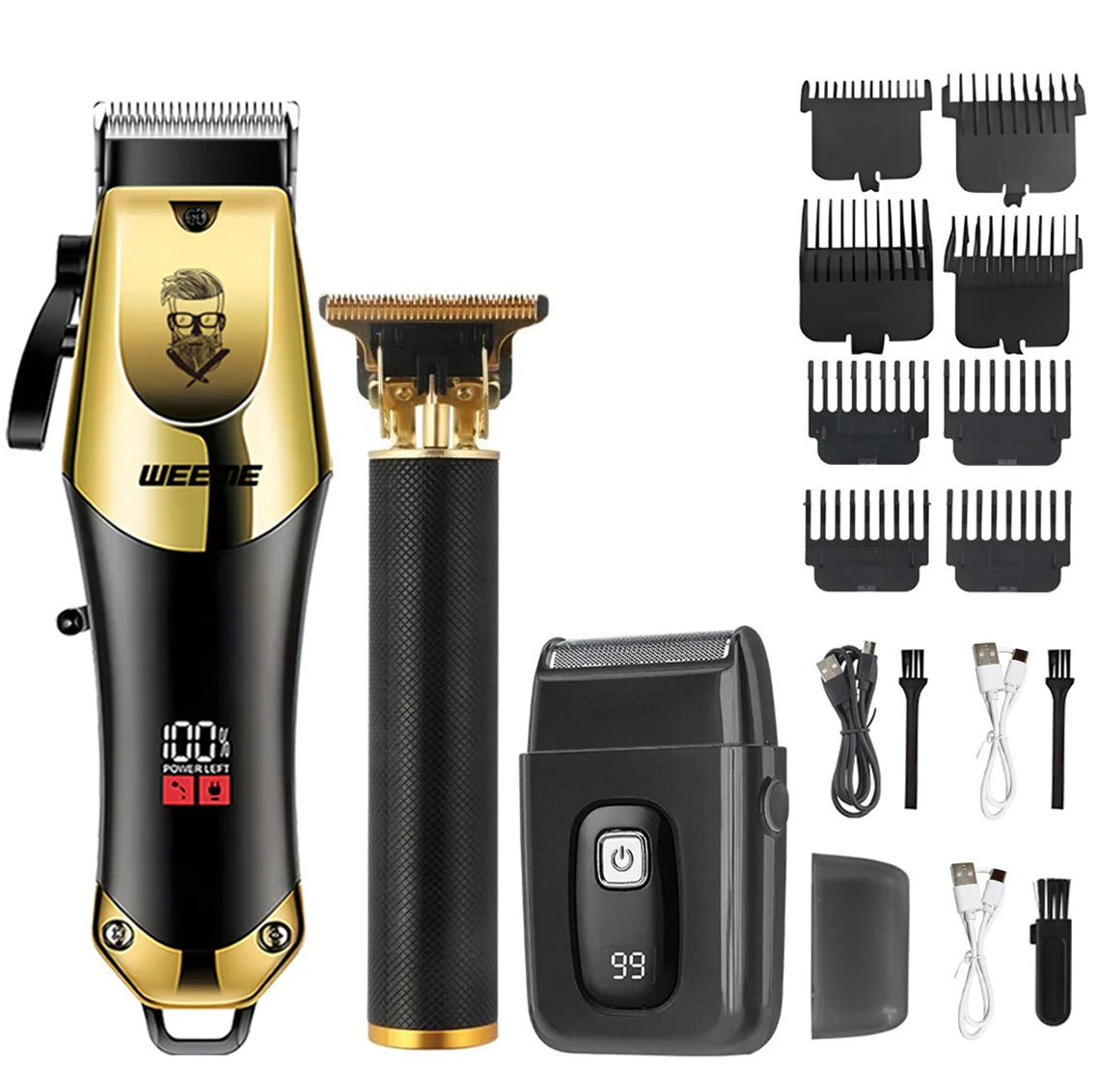 T9 Vintage Men's Electric Hair Clipper Beard Trimmer/Rechargeable