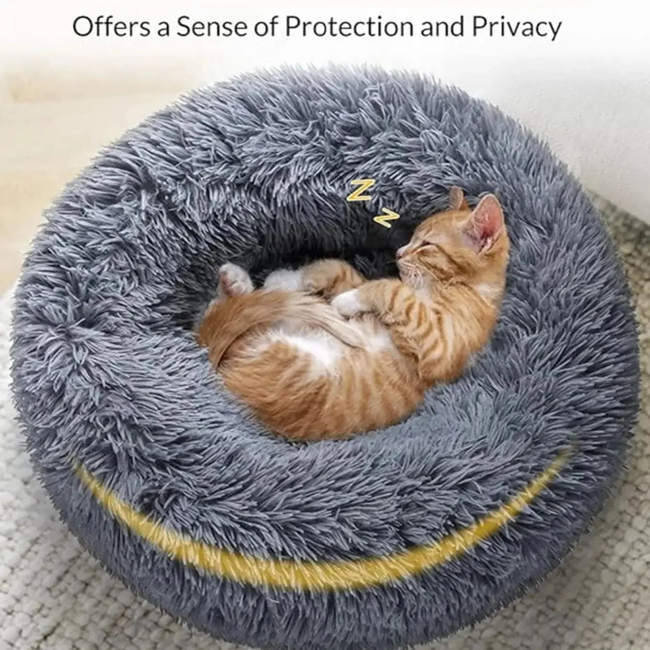 Cosy Round Plush Pet Bed 40-90cm