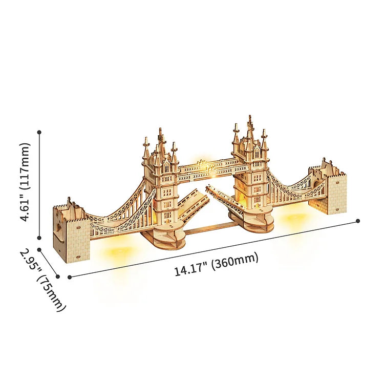 Robotime Rolife Tower Bridge with Lights 3D Wooden Puzzle TG412