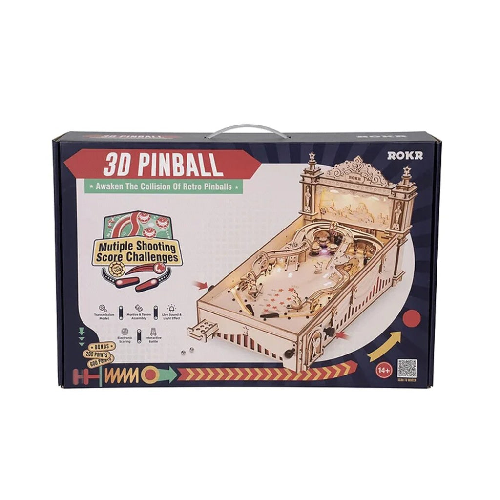 Robotime Rokr 3D Pinball Family Party Machine Vintage Style Eg01 Dropship