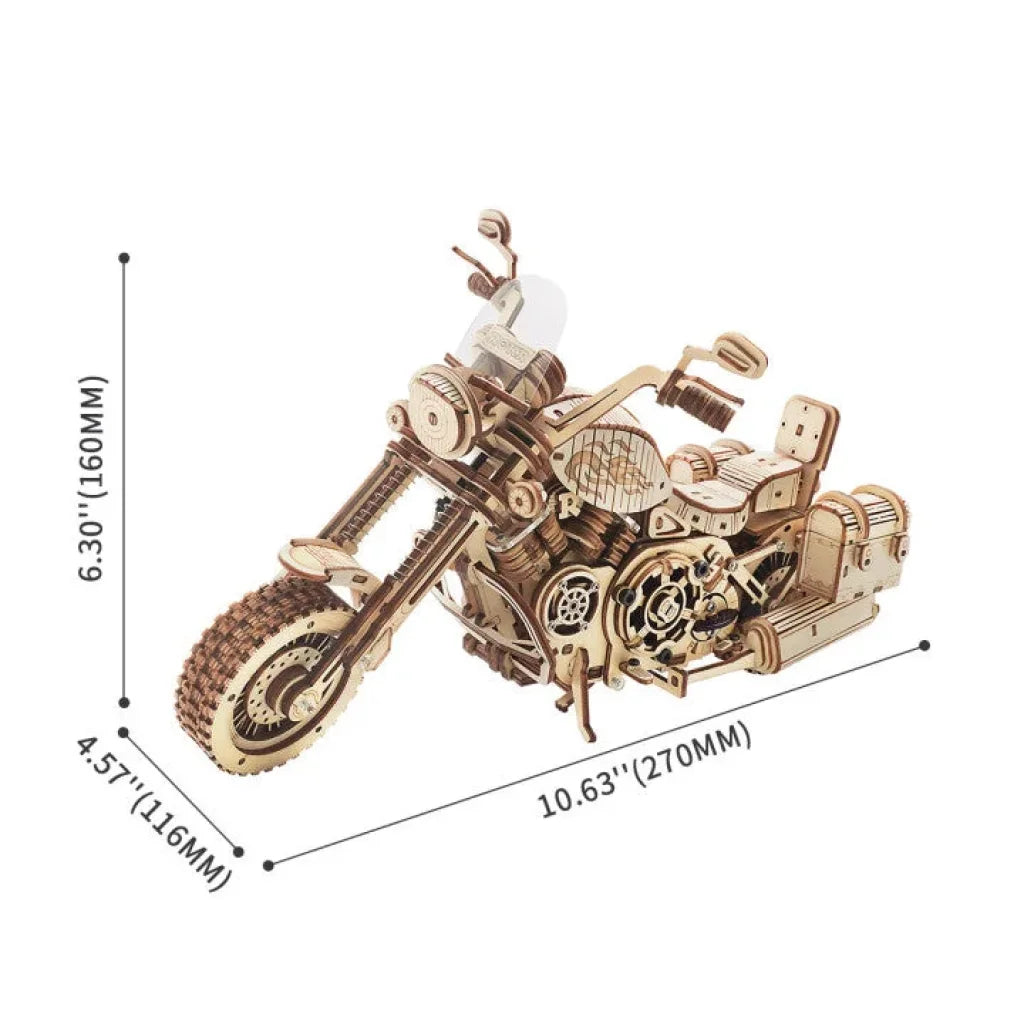 Robotime Rokr Cruiser Motorcycle Lk504 3D Wooden Puzzle Dropship