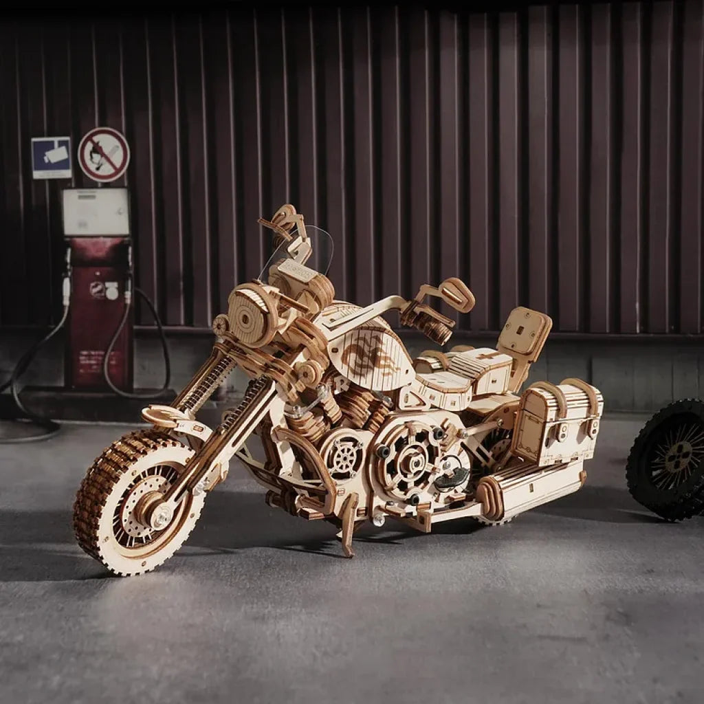 Robotime Rokr Cruiser Motorcycle Lk504 3D Wooden Puzzle Dropship