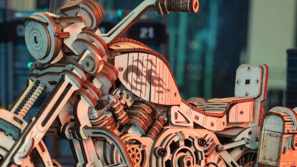 Robotime Rokr Cruiser Motorcycle Lk504 3D Wooden Puzzle Dropship