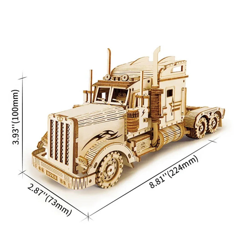 Robotime Rokr Heavy Truck Scale Model 3D Wooden Puzzle Mc502 Dropship