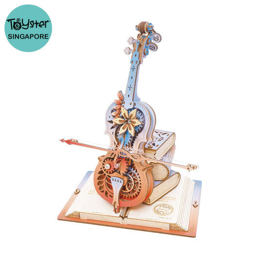 Robotime ROKR Symphony of Gorgeous Dreams Mechanical Music Box 3D Wooden Puzzle AMK63M Dropship