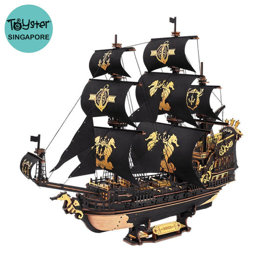 Robotime ROKR The Seahorse Barque 3D Wooden Puzzle MCB02 Dropship