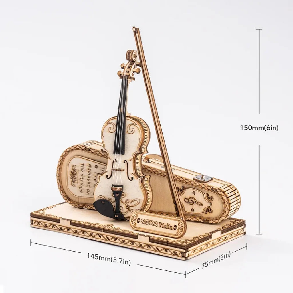 Robotime Rokr Violin Capriccio Model 3D Wooden Puzzle Tg604K Dropship