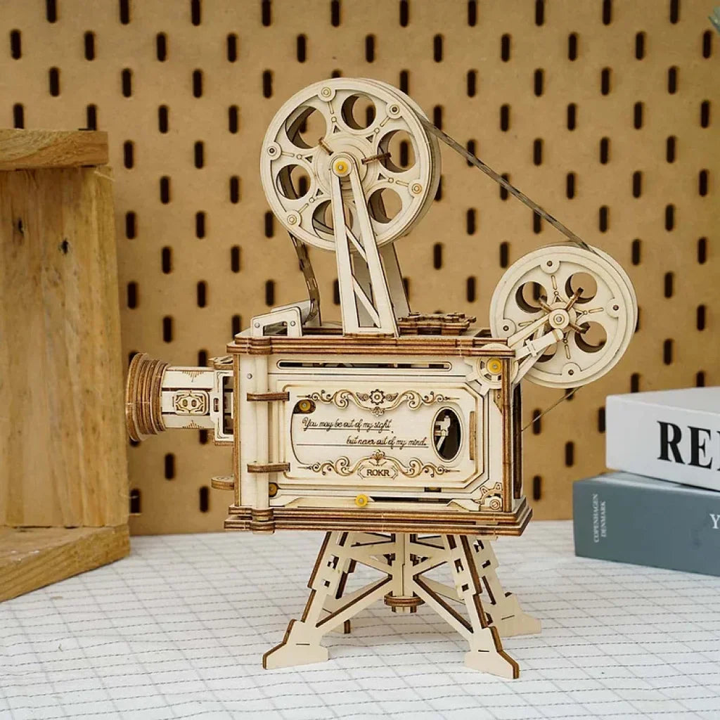 Robotime Rokr Vitascope Movie Projector 3D Wooden Puzzle Lk601 Dropship
